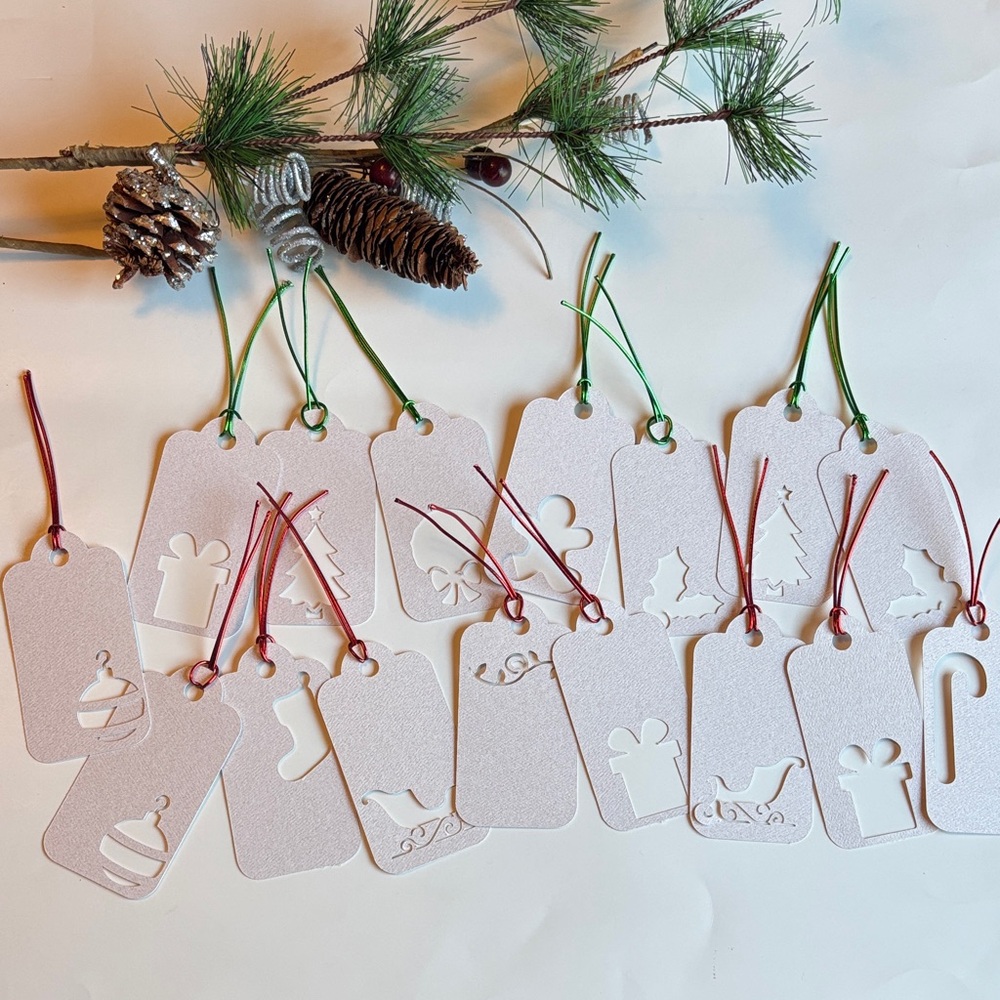 Set of 16 Hand Made Christmas Holiday Gift Tags